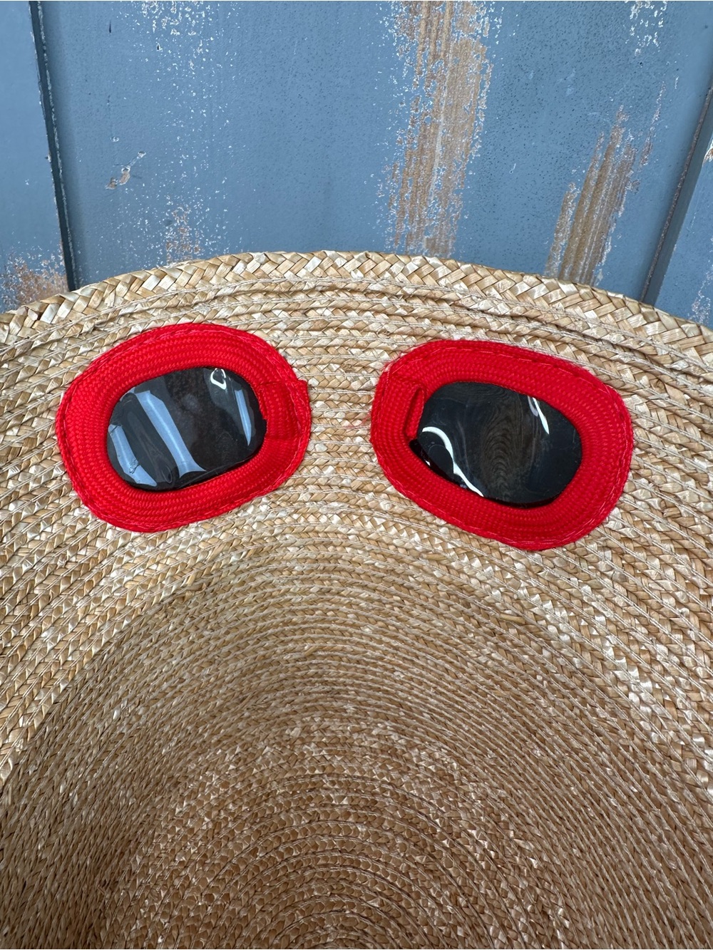 Kate Spade Straw Sunglasses Hat Natural/Red Orange OS NWOT - Picture 9 of 11